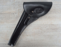 Holster linke Hand schwarz US gestempelt, Material: Leder, Verschluknopf Messing