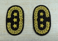 Kragenabzeichen General Stab schwarz dreifaches Eichenlaub